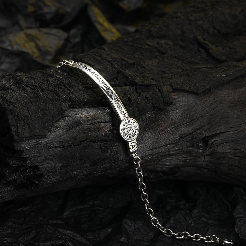 Simple Style Letter Sterling Silver Women's Anklet - Elegant & Trendy