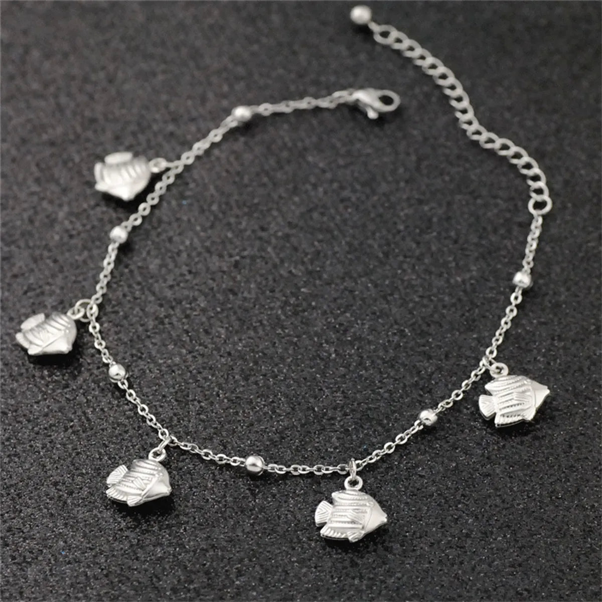 Simple & Classic Titanium Steel Anklet - Unisex Solid Color Design | Dariya Jewelry