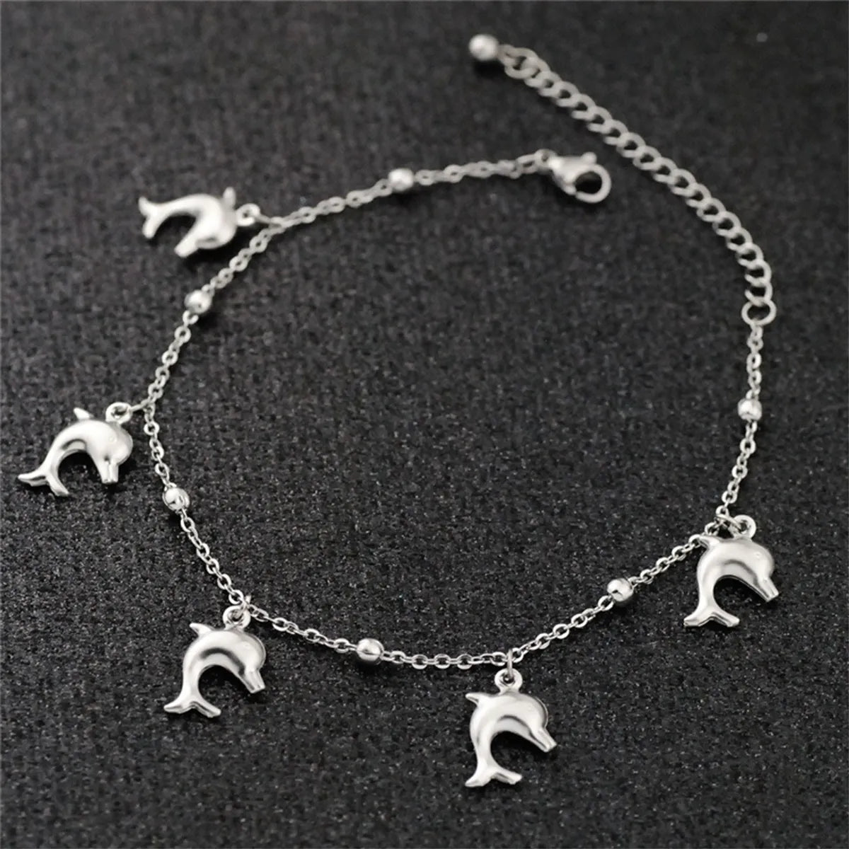 Simple & Classic Titanium Steel Anklet - Unisex Solid Color Design | Dariya Jewelry