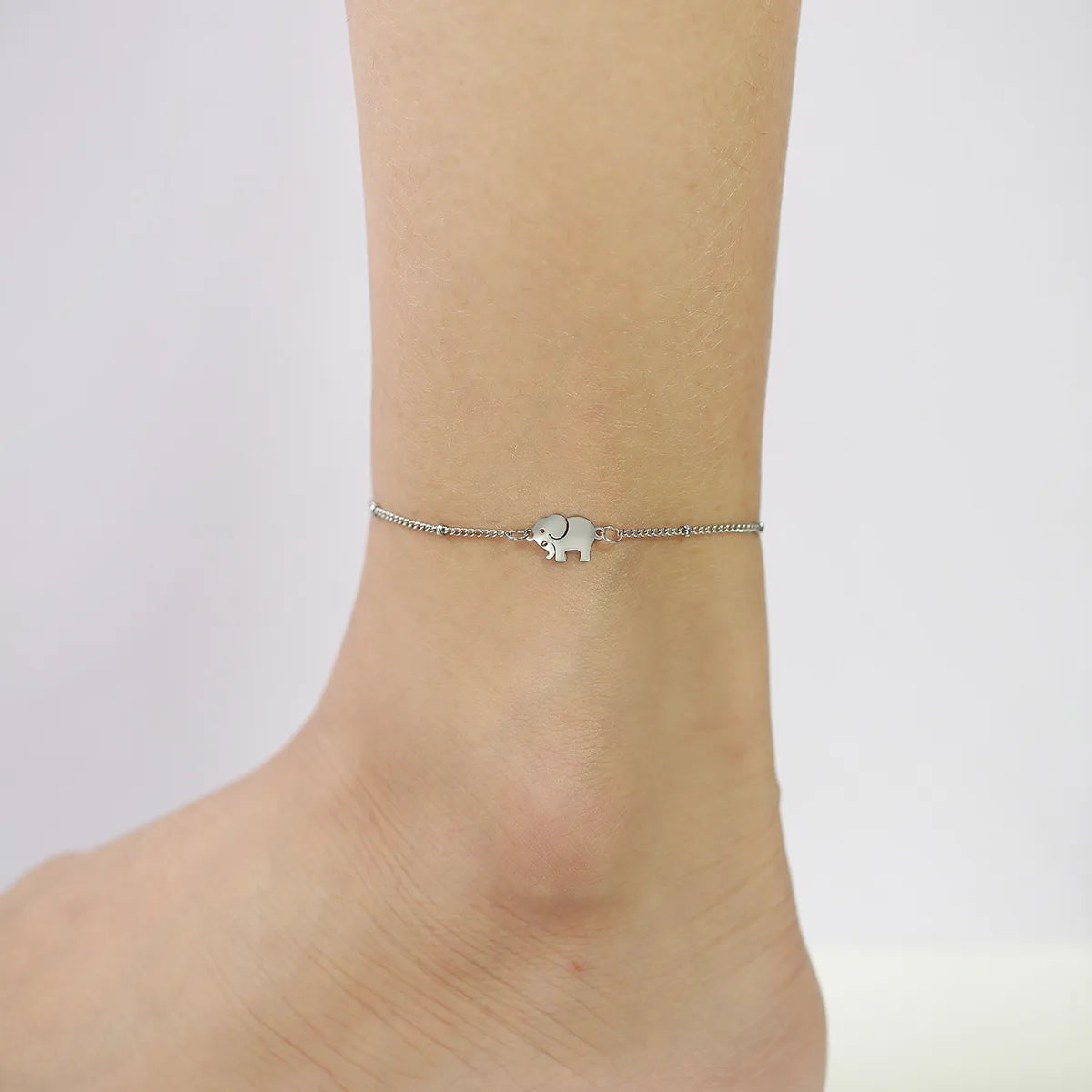 Ethnic Style Gold-Plated Elephant Anklet - Titanium Steel for Women