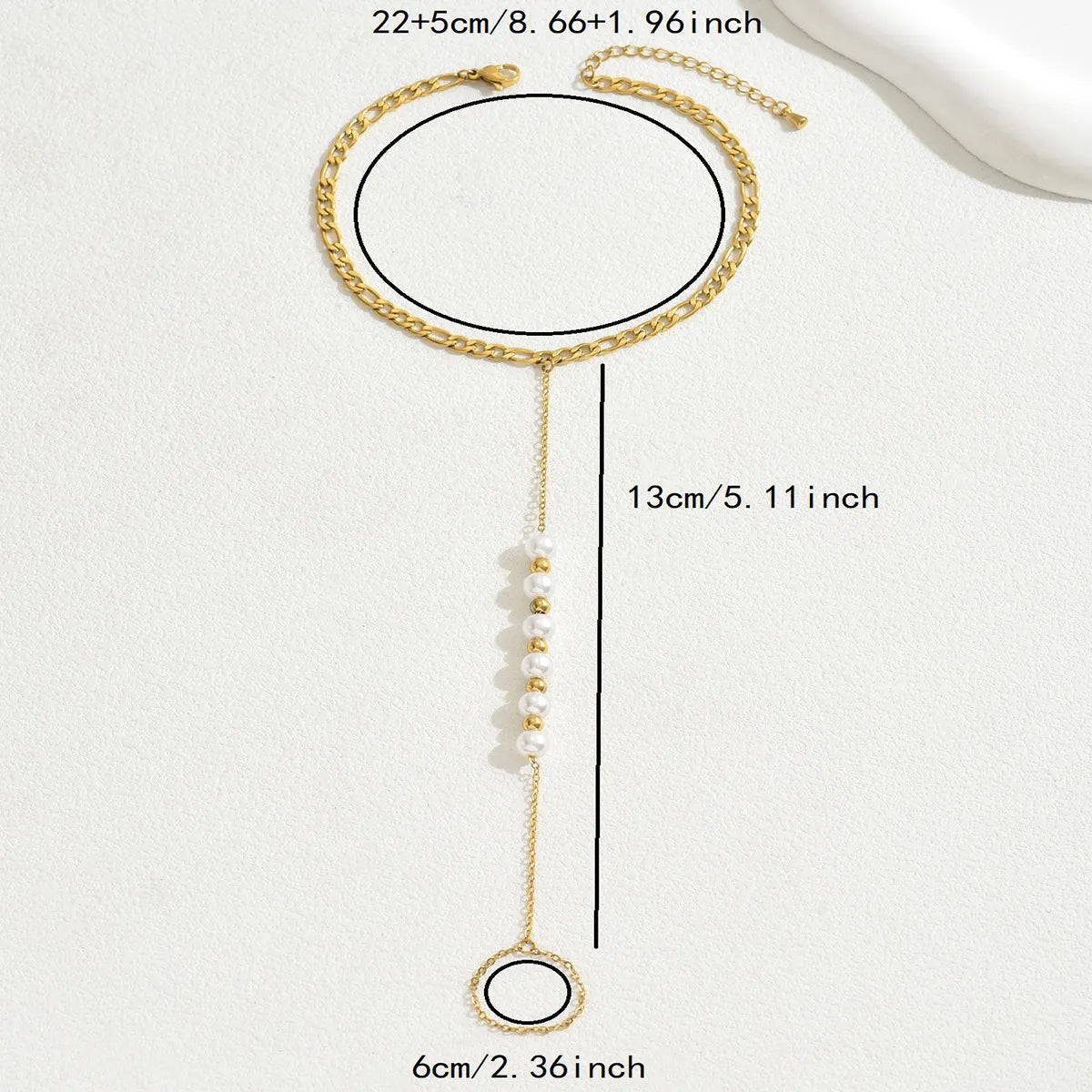 Butterfly Pearl Anklet – 18K Gold Plated Stainless Steel Charm | Dariya Jewelry SKU: ADIY67