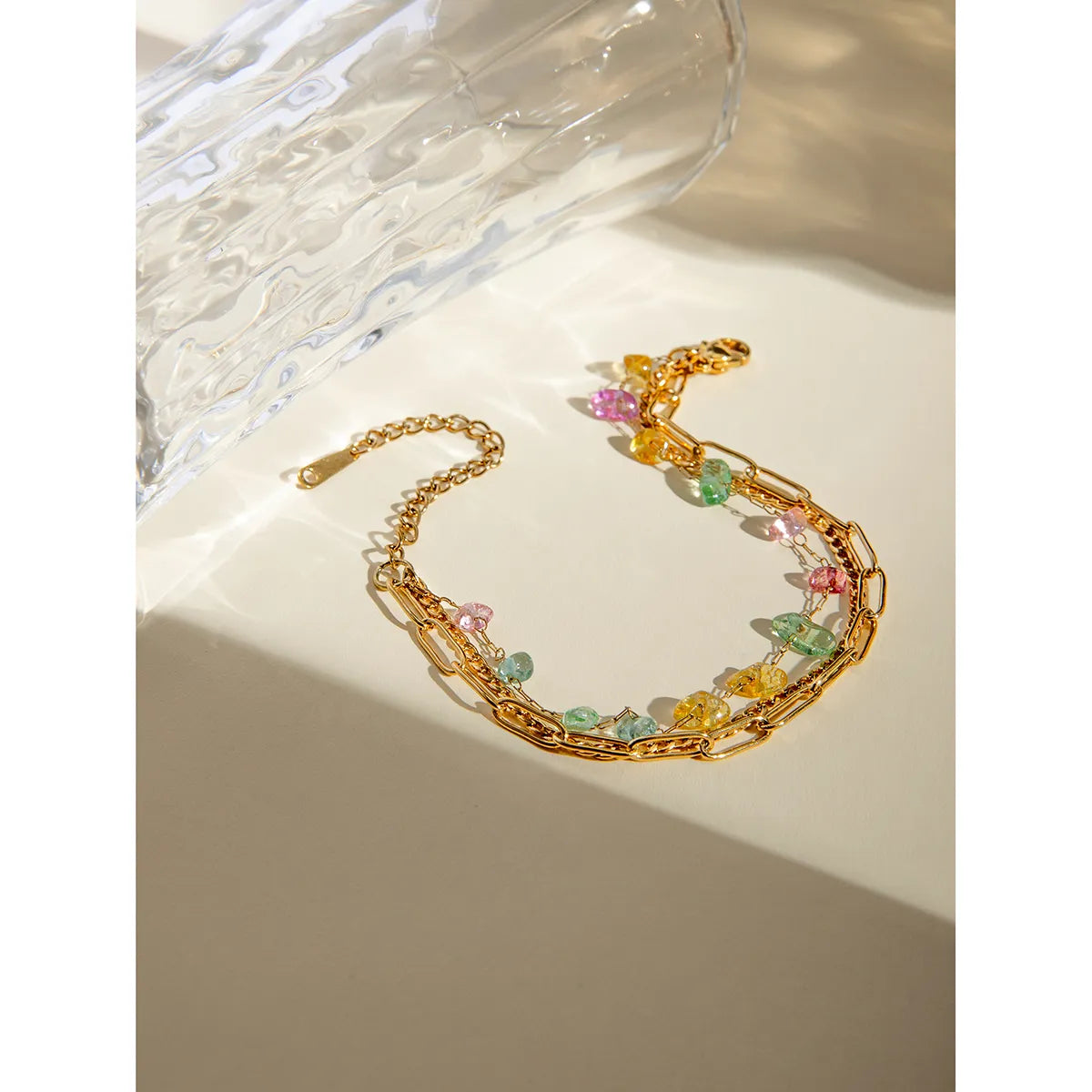 Elegant Lady Geometric 304 Stainless Steel 18K Gold Plated Bracelet