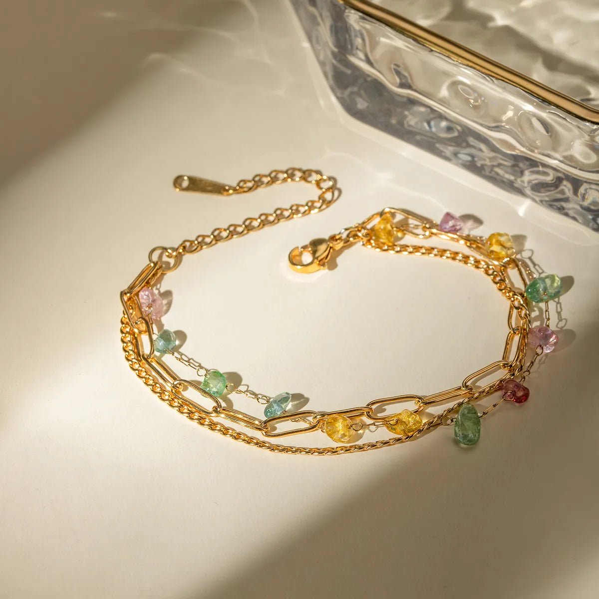 Elegant Lady Geometric 304 Stainless Steel 18K Gold Plated Bracelet