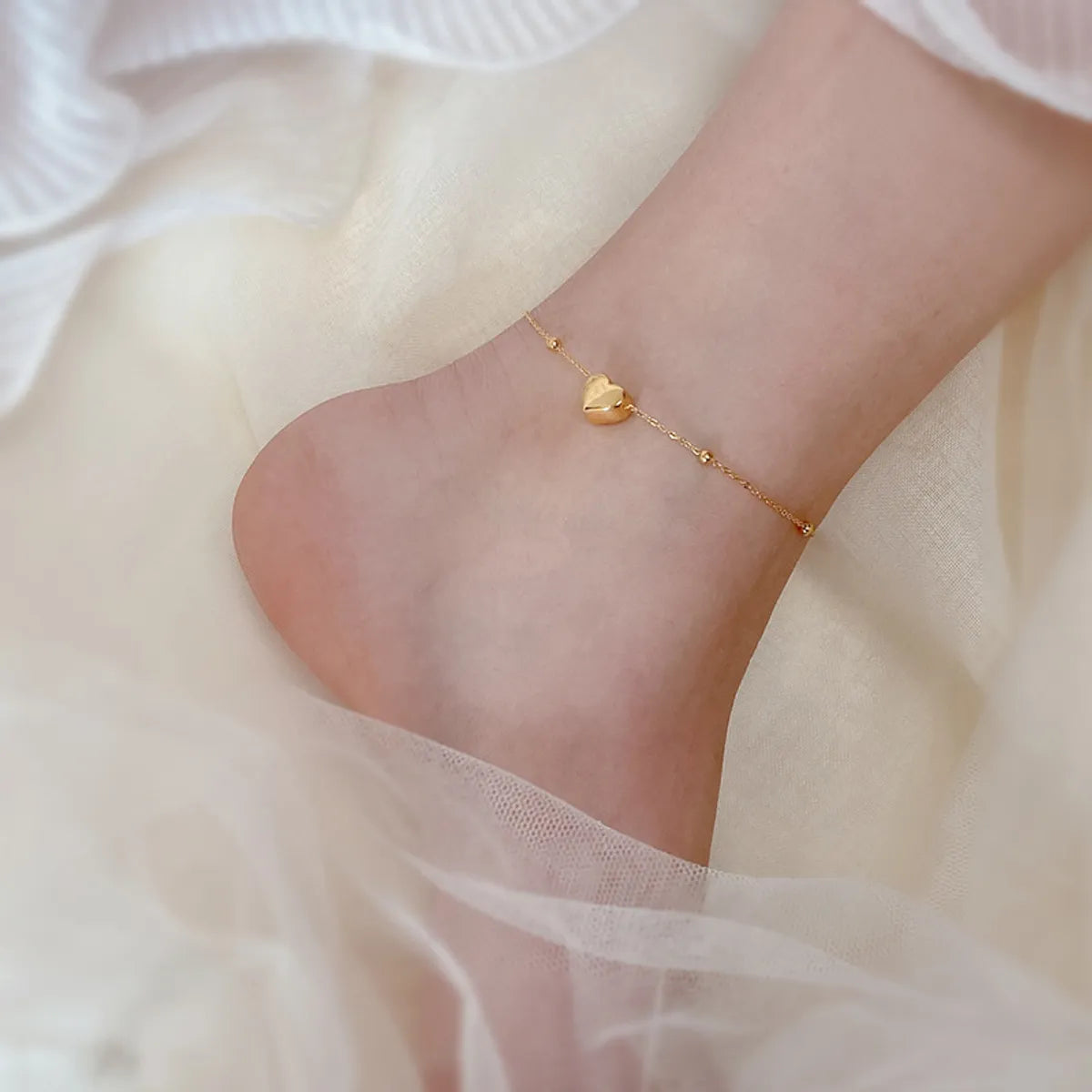 Sweet Heart Titanium Steel Anklet Bracelet - Dariya Jewelry