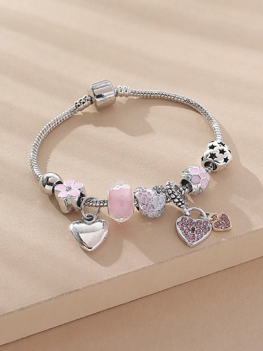 Heart Charm Bracelet for Women - Alloy & Copper with Rhinestones | Dariya Jewelry