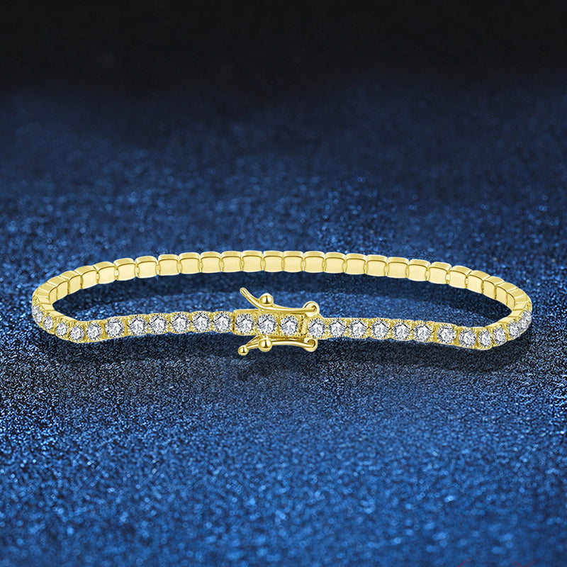 Sterling Silver Zircon Tennis Bracelet – Sleek Modern Sparkle | Dariya Jewelry