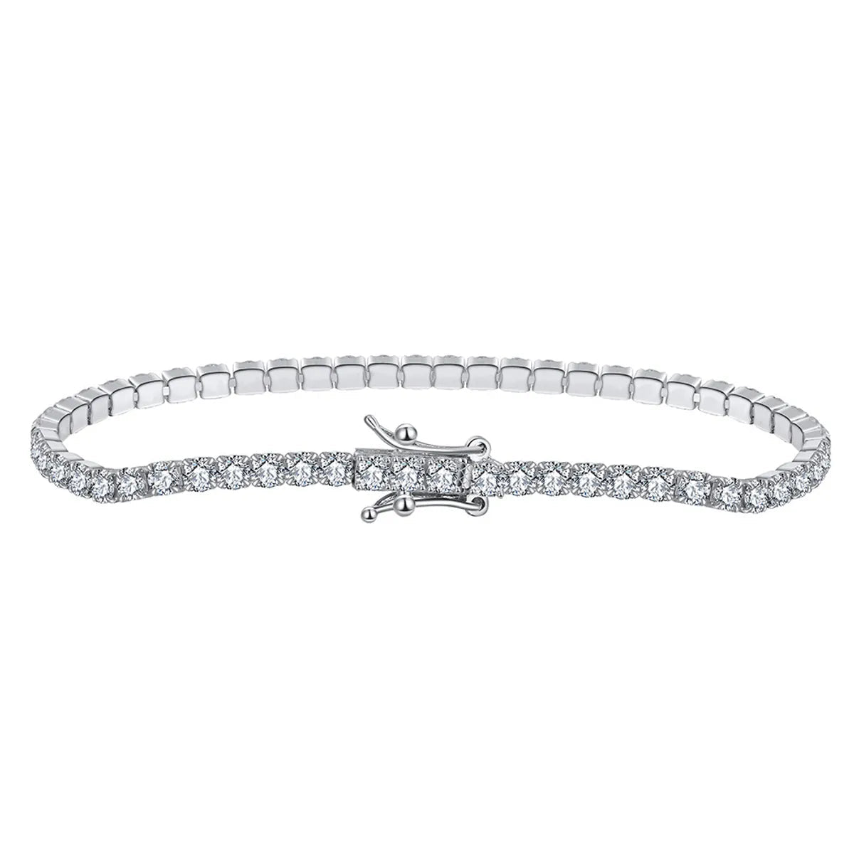 Sterling Silver Zircon Tennis Bracelet – Sleek Modern Sparkle | Dariya Jewelry