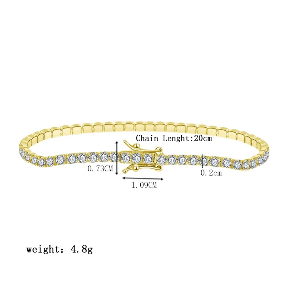 Sterling Silver Zircon Tennis Bracelet – Sleek Modern Sparkle | Dariya Jewelry