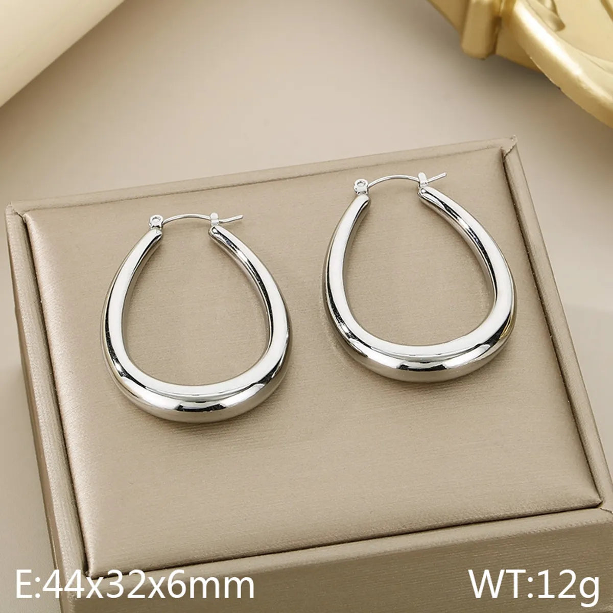Bold Teardrop Hoop Earrings in 18K Gold or Silver | 304 Stainless Steel