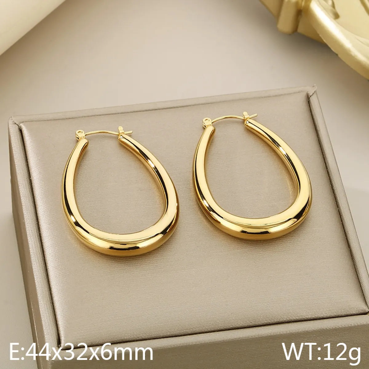 Bold Teardrop Hoop Earrings in 18K Gold or Silver | 304 Stainless Steel