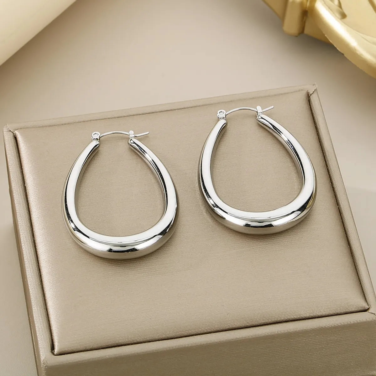 Bold Teardrop Hoop Earrings in 18K Gold or Silver | 304 Stainless Steel