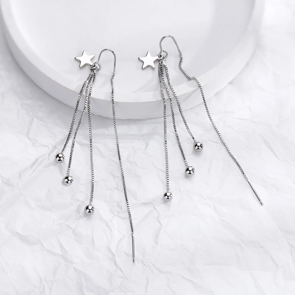 Elegant Lady Star Tassel Copper Ear Line - Stylish & Trendy Women's Earrings