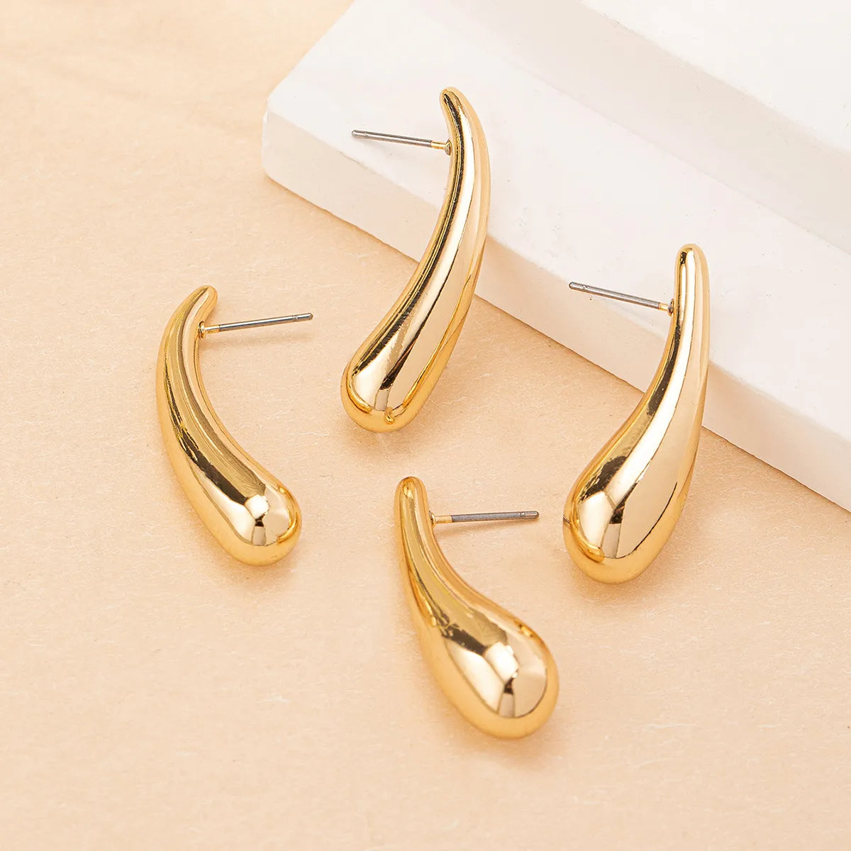 Elegant Water Droplet CCB Ear Studs Set – Lightweight & Stylish | Dariya Jewelry