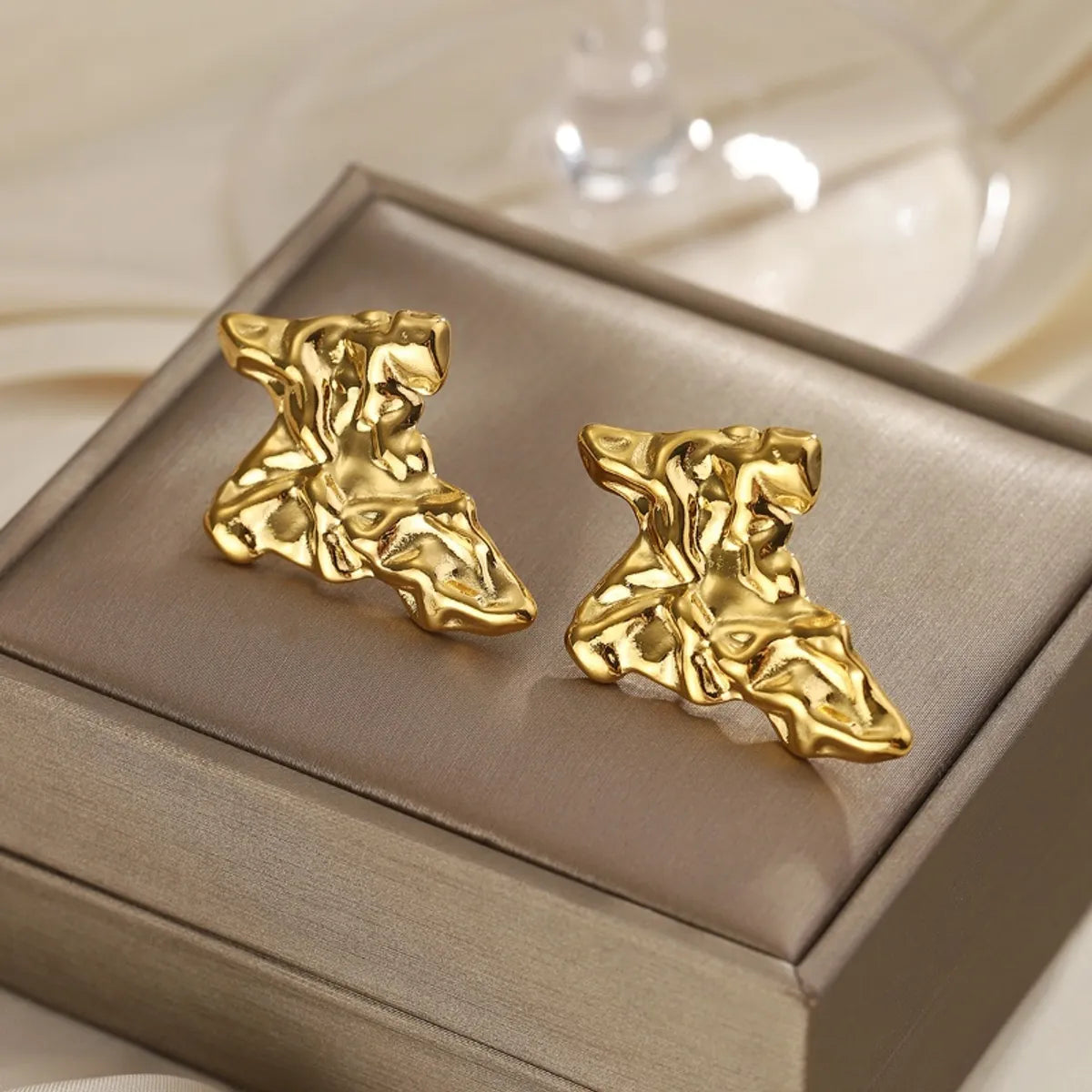 Retro Irregular 18K Gold Plated 304 Stainless Steel Drop Earrings | Dariya Jewelry