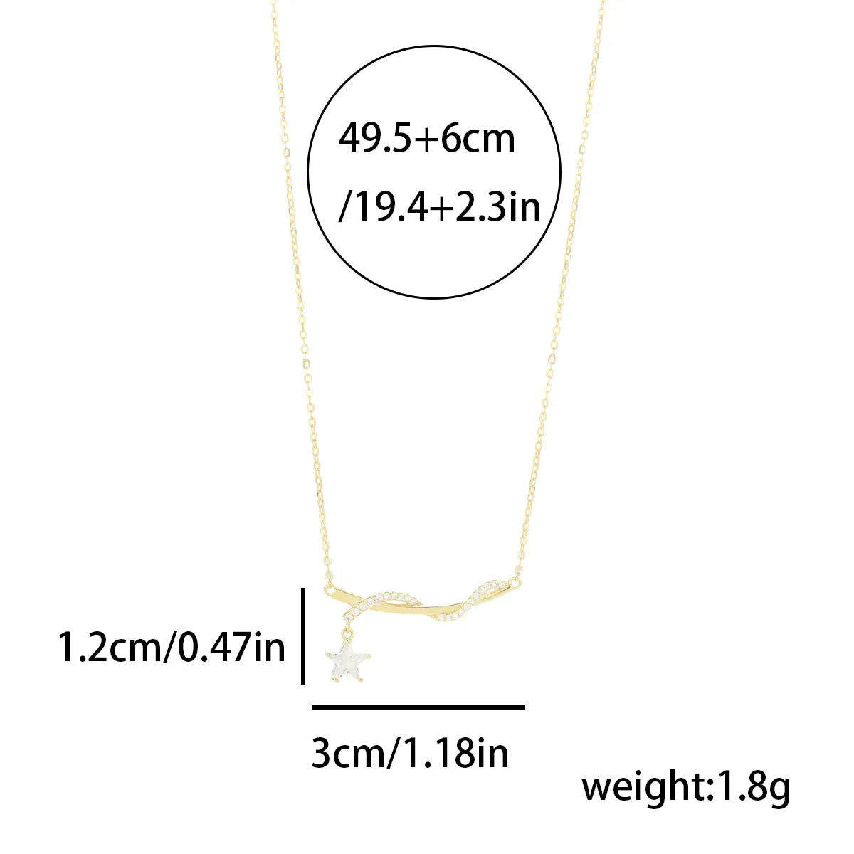 Star Zircon Pendant Necklace in 925 Sterling Silver with 14K Gold Plating – Dariya Jewelry