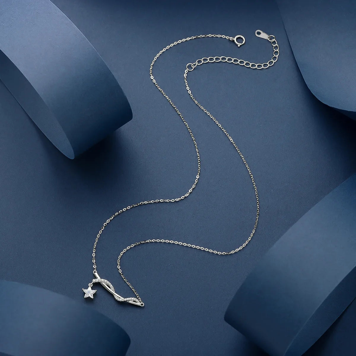 Star Zircon Pendant Necklace in 925 Sterling Silver with 14K Gold Plating – Dariya Jewelry