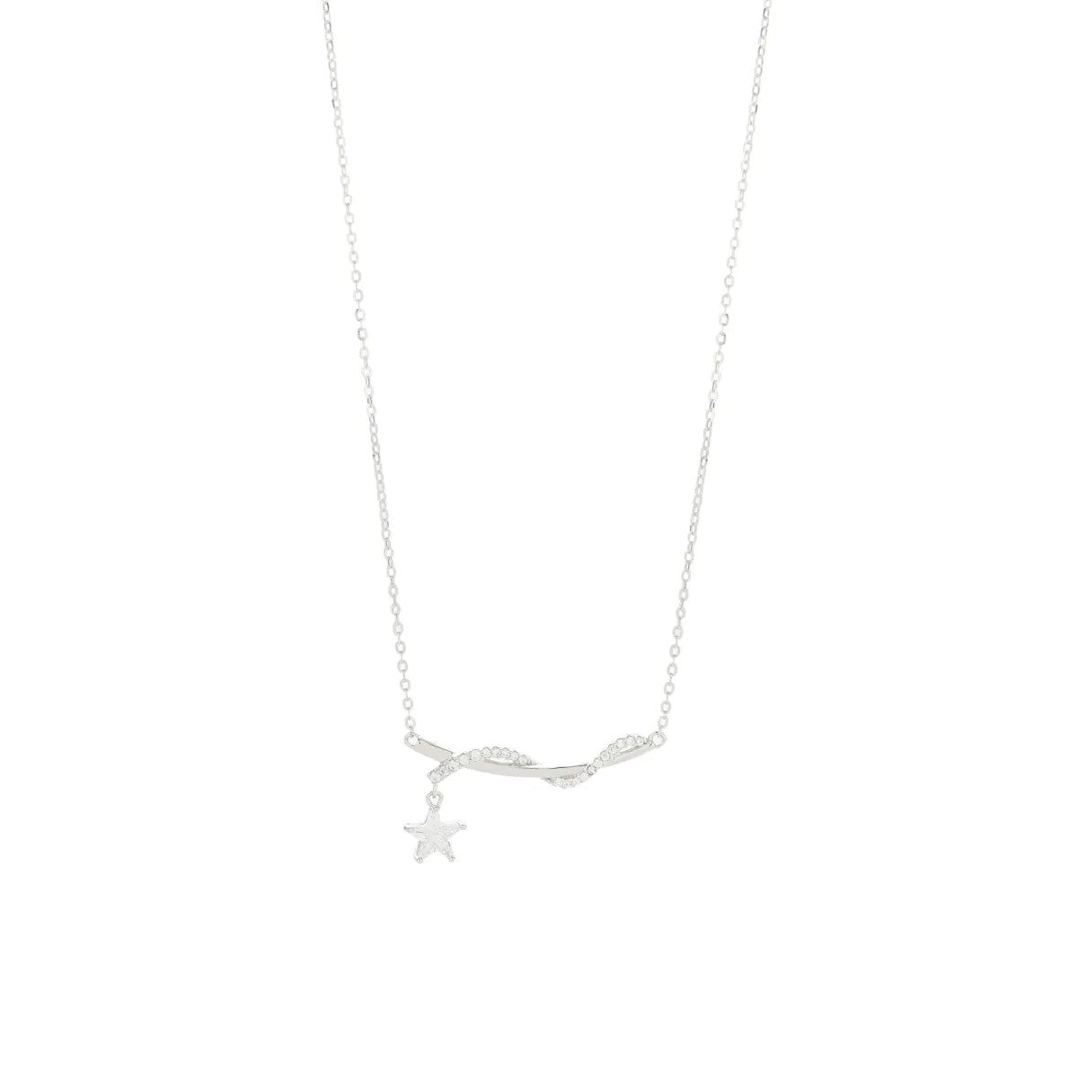 Star Zircon Pendant Necklace in 925 Sterling Silver with 14K Gold Plating – Dariya Jewelry