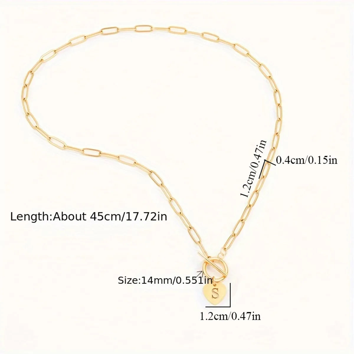 Gold Stainless Steel Heart Initial Necklace – Personalized Charm Style SKU: NDIY128 Brand: Dariya Jewelry