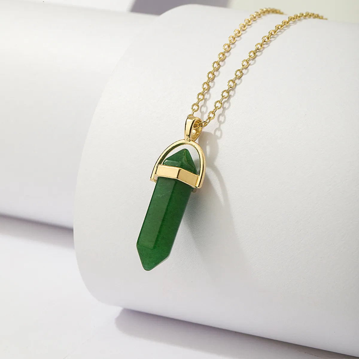 Crystal Bullet Pendant Necklace – Alloy & Gold-Tone Charm by Dariya Jewelry SKU: NDIY135