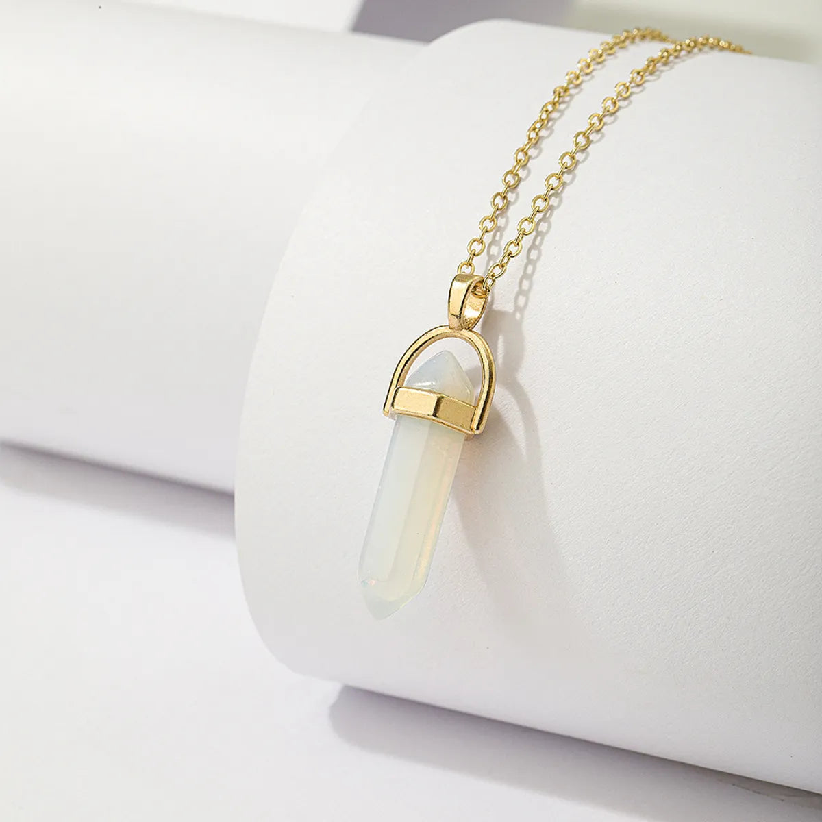 Crystal Bullet Pendant Necklace – Alloy & Gold-Tone Charm by Dariya Jewelry SKU: NDIY135