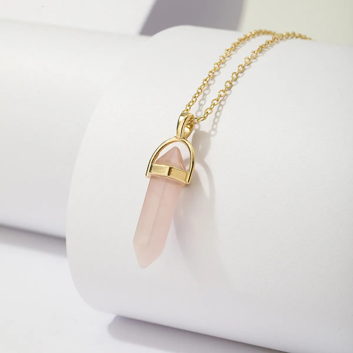 Crystal Bullet Pendant Necklace – Alloy & Gold-Tone Charm by Dariya Jewelry SKU: NDIY135