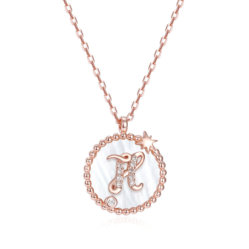 925 Sterling Silver Letter Pendant Necklace – Personalized Charm