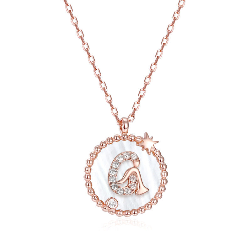 925 Sterling Silver Letter Pendant Necklace – Personalized Charm
