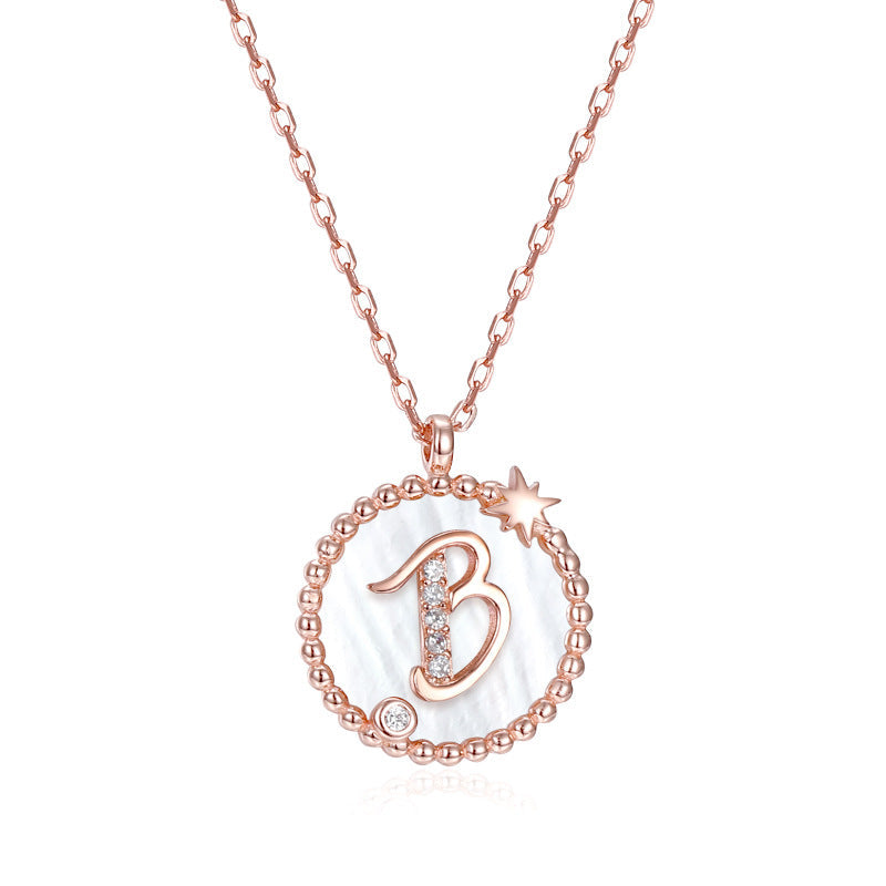 925 Sterling Silver Letter Pendant Necklace – Personalized Charm