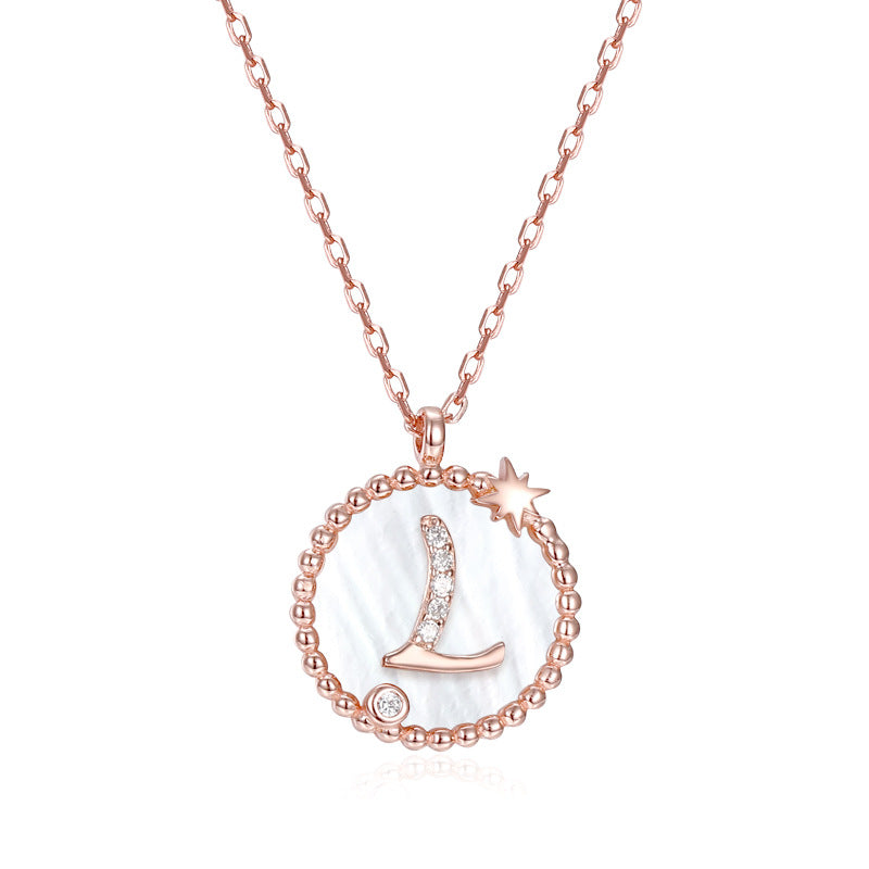 925 Sterling Silver Letter Pendant Necklace – Personalized Charm