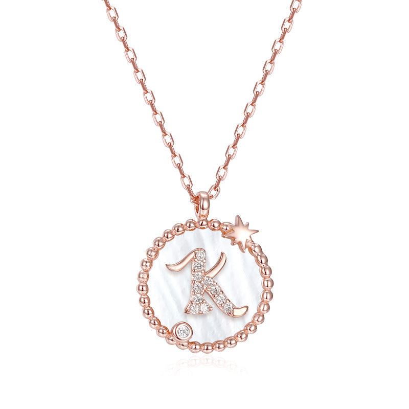 925 Sterling Silver Letter Pendant Necklace – Personalized Charm