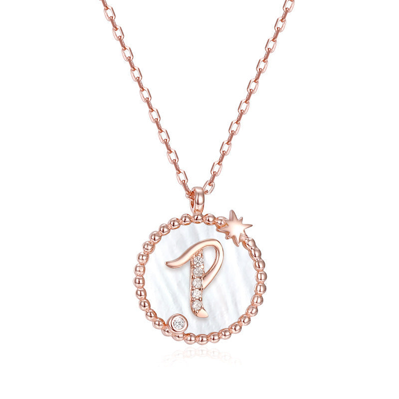 925 Sterling Silver Letter Pendant Necklace – Personalized Charm