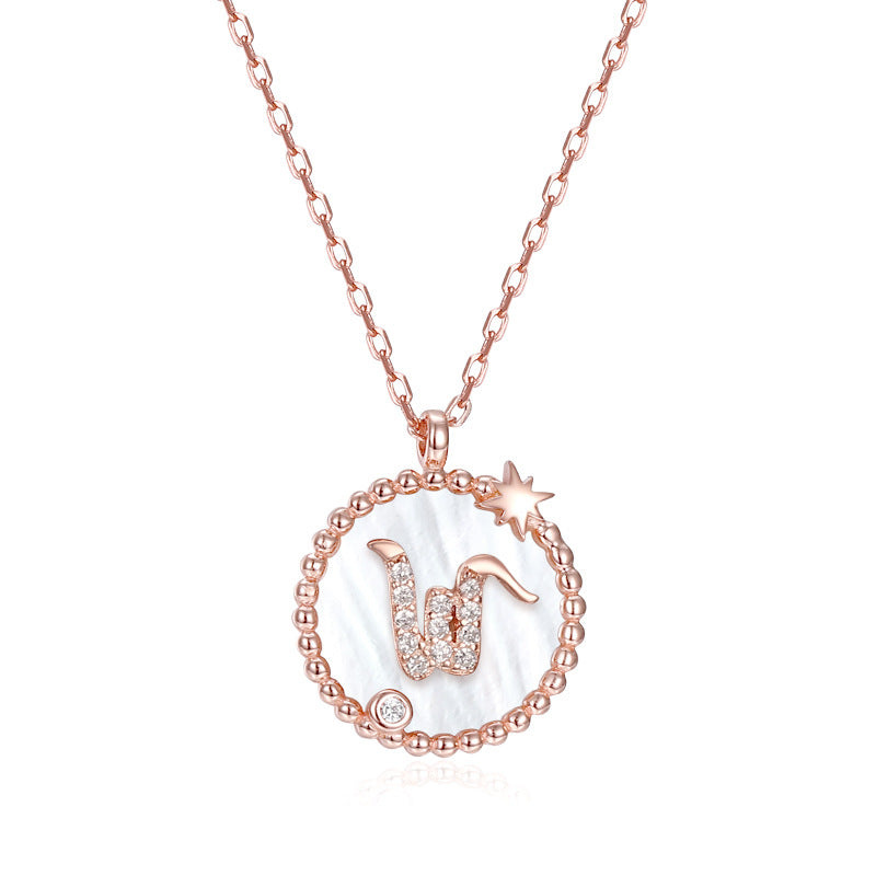 925 Sterling Silver Letter Pendant Necklace – Personalized Charm