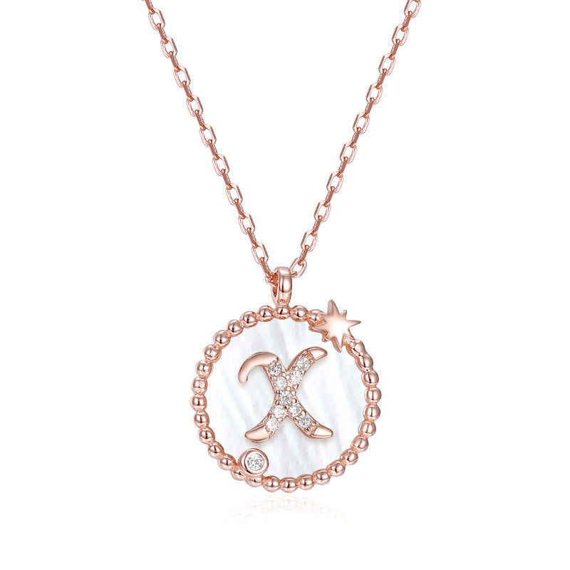 925 Sterling Silver Letter Pendant Necklace – Personalized Charm