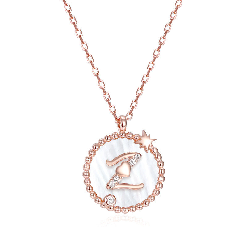 925 Sterling Silver Letter Pendant Necklace – Personalized Charm