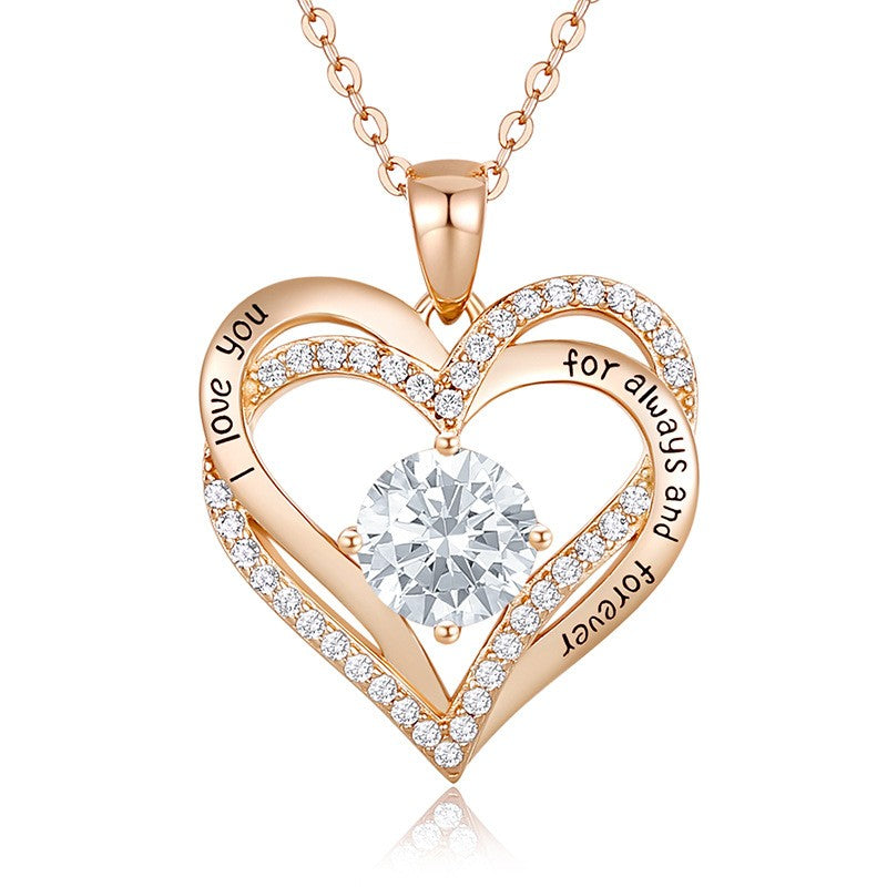 Sterling Silver MAMA Birthstone Heart Necklace – Shiny, Sentimental & Stylish SKU: NDIY150