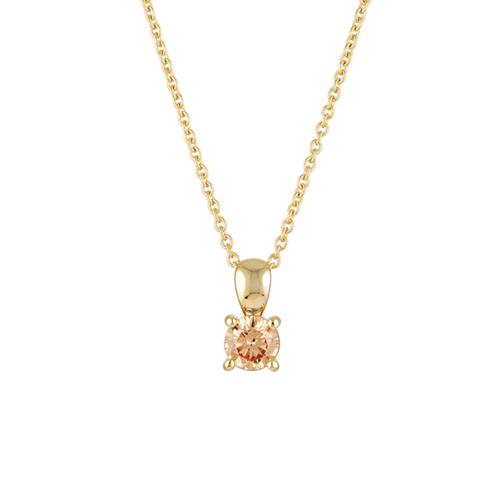 Sterling Silver Geometric Birthstone Pendant with Zircon Sparkle