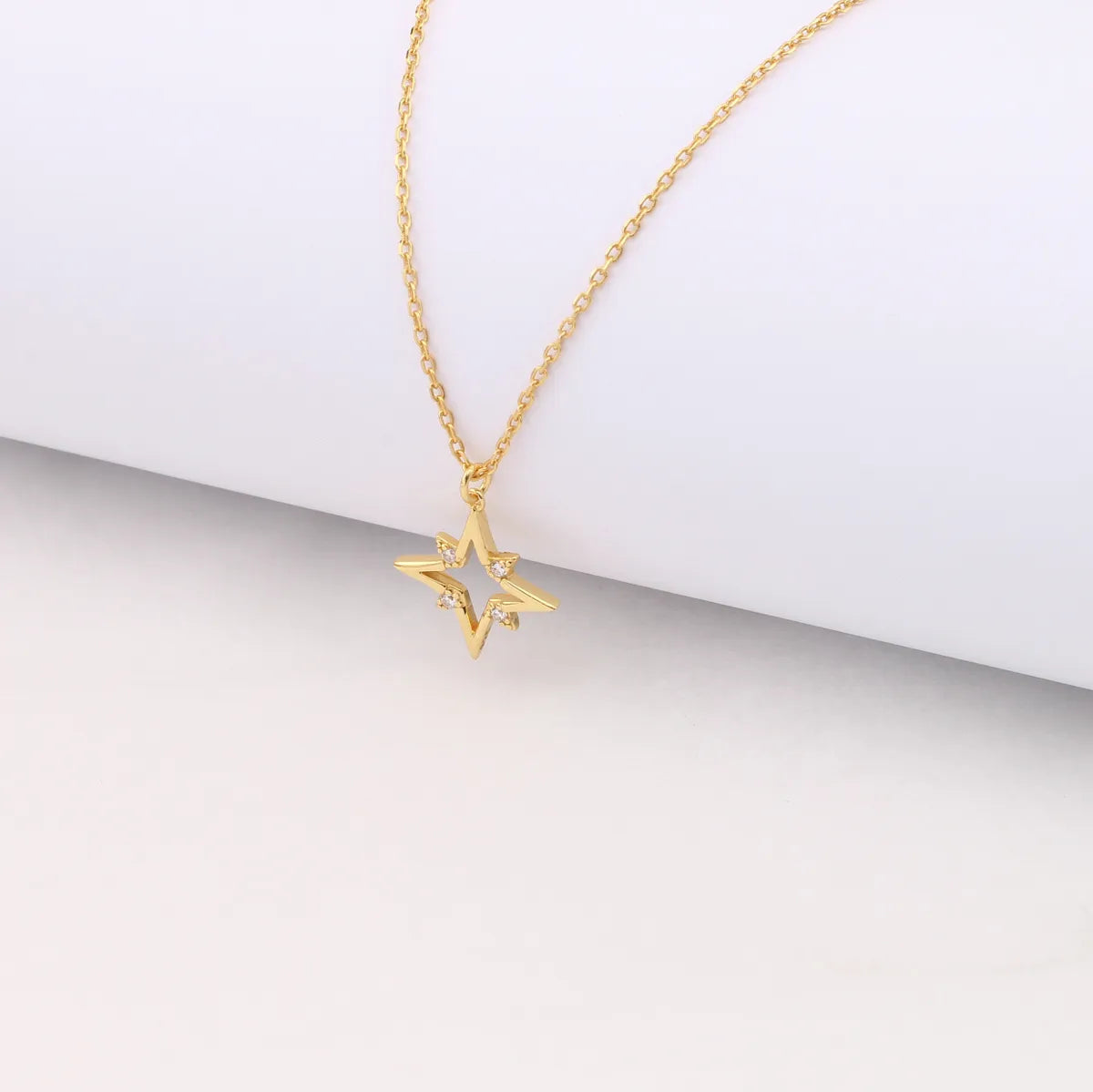 Simple Star Pendant Necklace in 925 Sterling Silver with Zircon | Dariya Jewelry