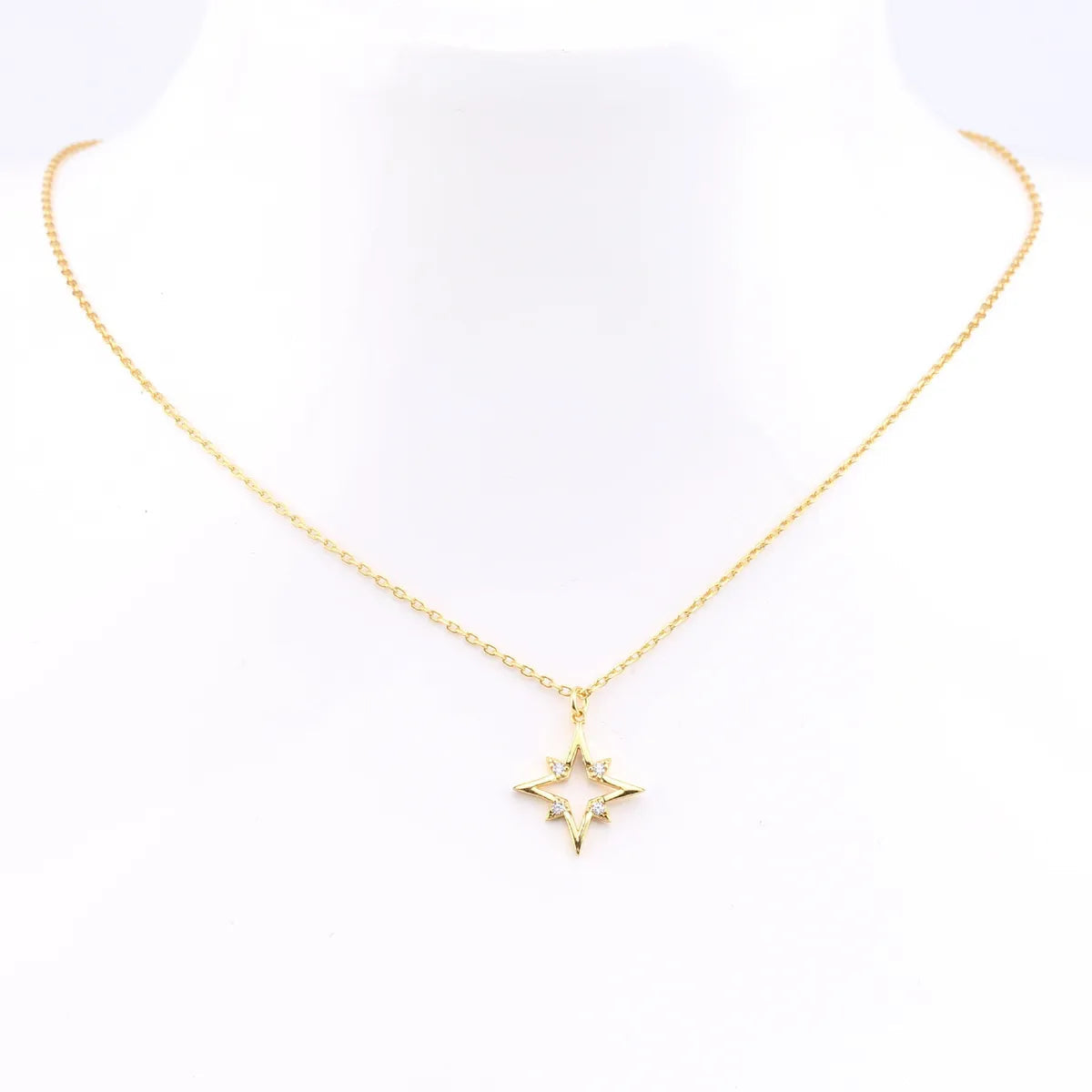 Simple Star Pendant Necklace in 925 Sterling Silver with Zircon | Dariya Jewelry