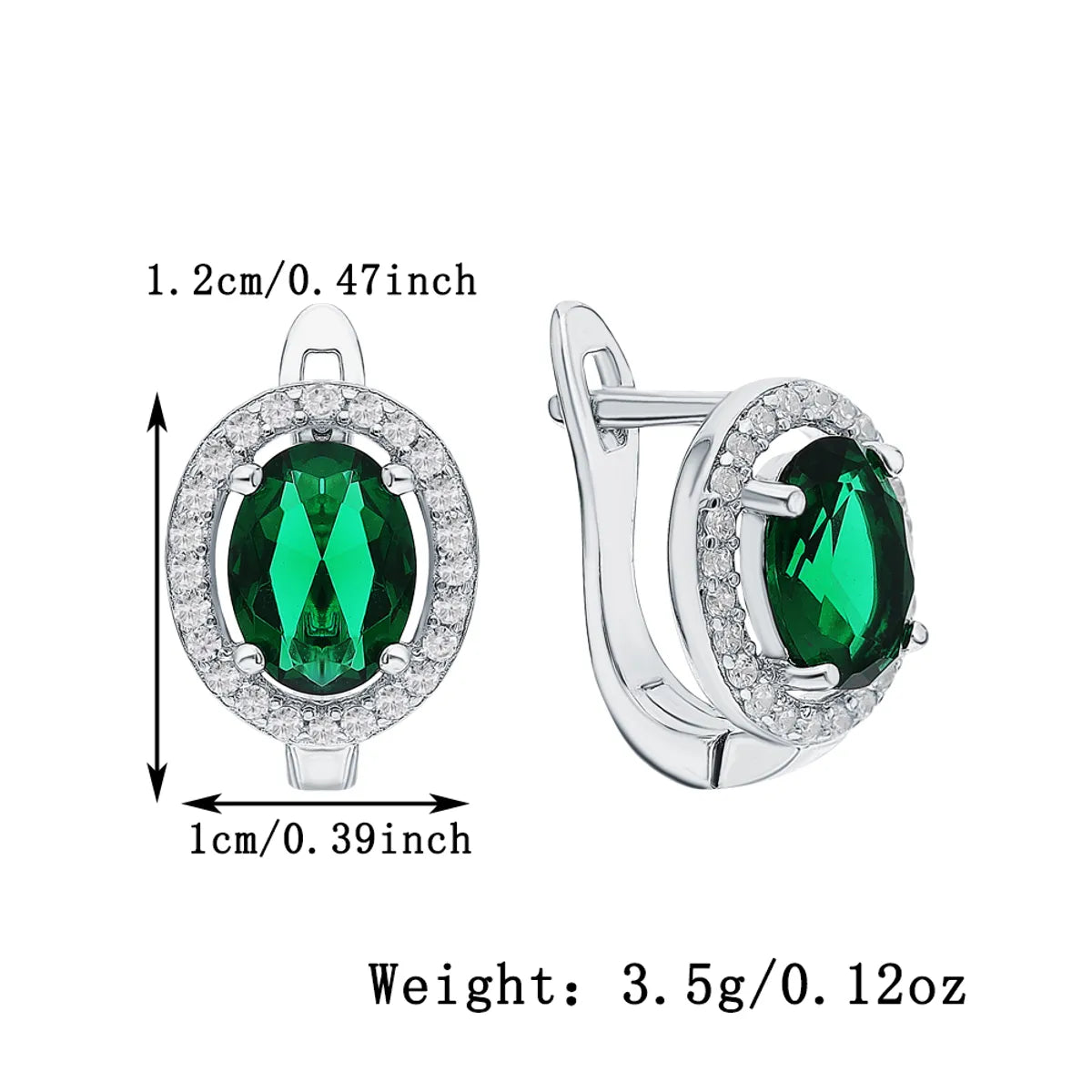 Elegant Geometric Round Oval Sterling Silver Earrings & Necklace Set | White Gold Plated | Glass Inlay Jewelry Set