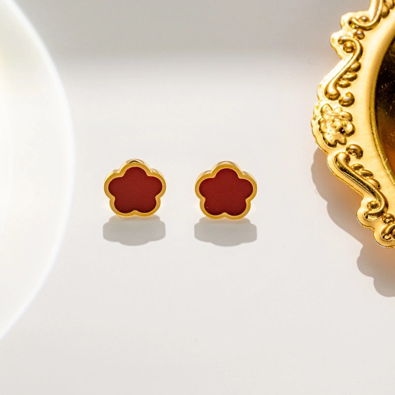 Elegant Flower Shell Jewelry Set – Titanium Steel Gold Plated – Dariya Jewelry