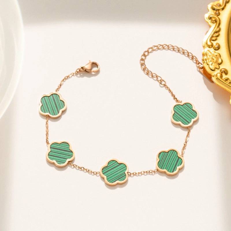 Elegant Flower Shell Jewelry Set – Titanium Steel Gold Plated – Dariya Jewelry
