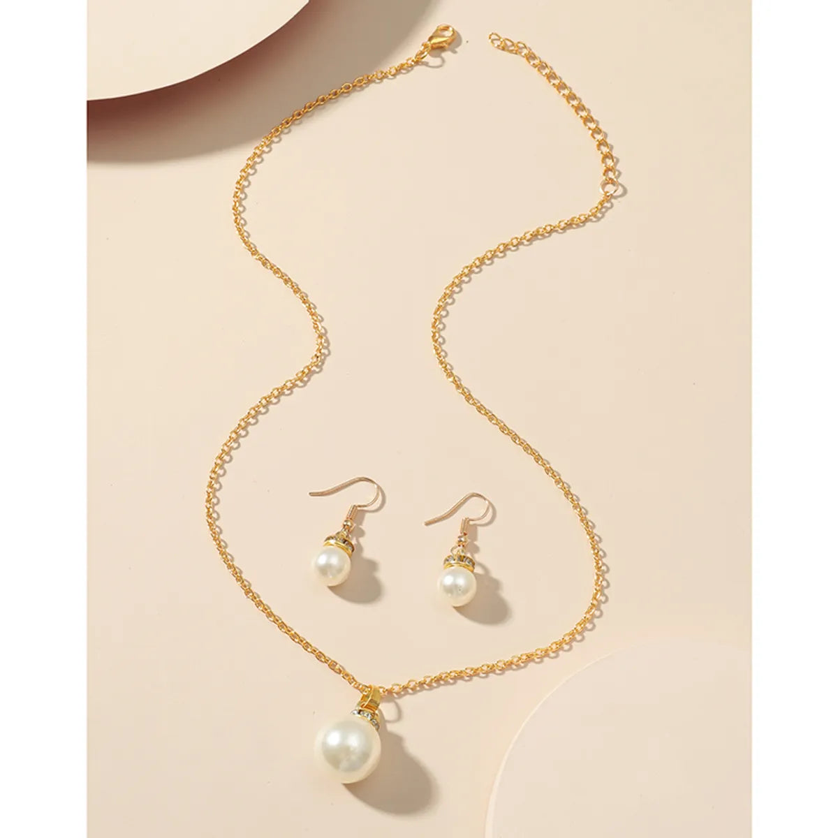 Elegant Gold-Plated Pearl Jewelry Set for Women – Imitation Pearl Glam