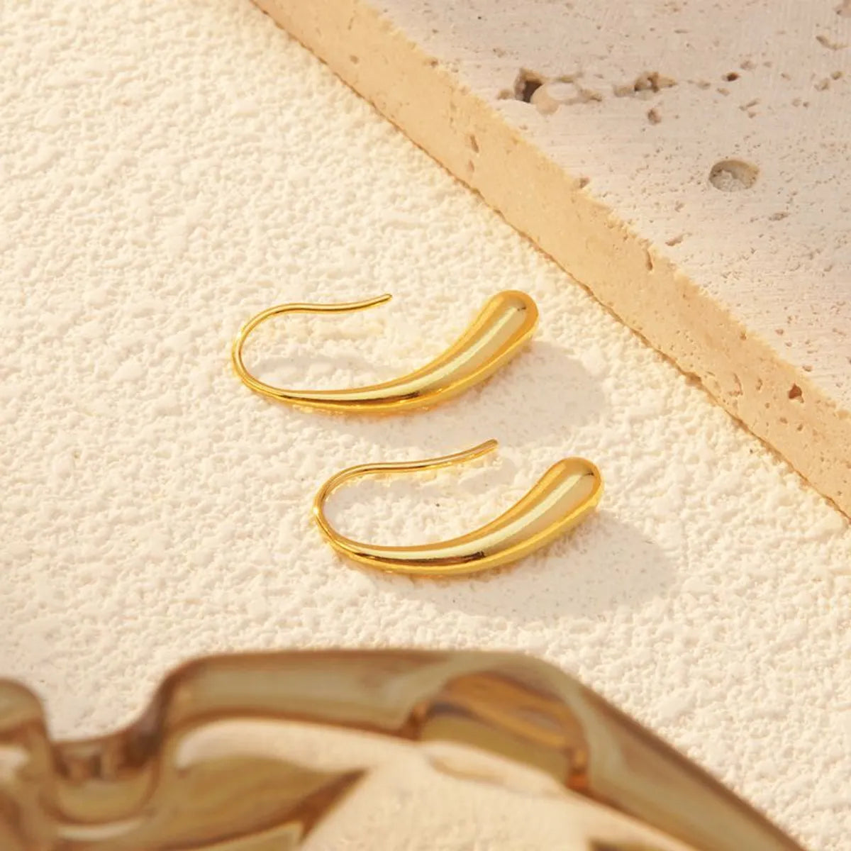 Elegant Water Droplet 18K Gold Plated Stainless Steel Jewelry Set – Dariya Jewelry