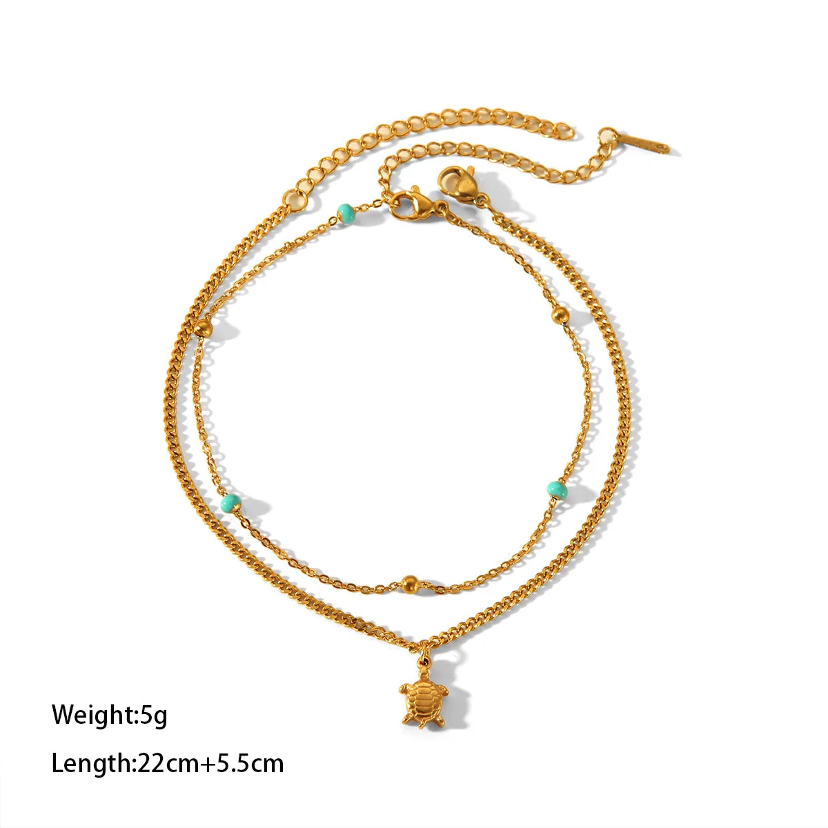 Hawaiian Tortoise 304 Stainless Steel Anklet for Women – IG Style Beach Vibes