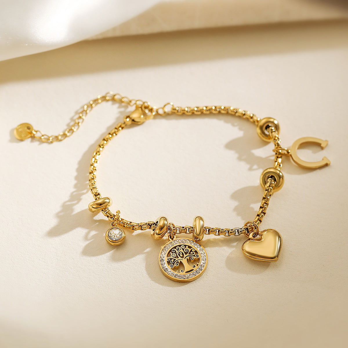 Chic Geometric Stainless Steel Charm Bracelets – Dariya Jewelry