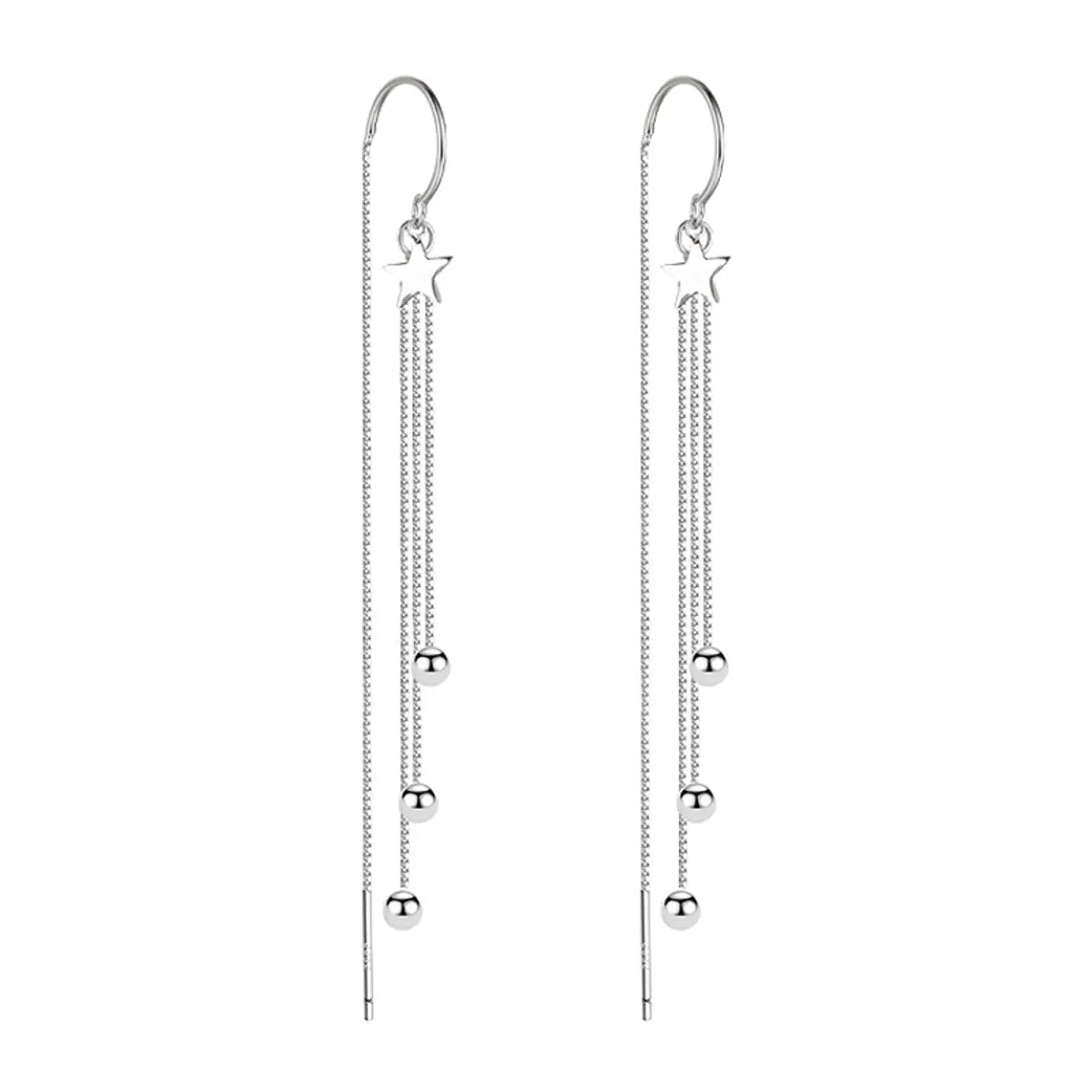 Elegant Lady Star Tassel Copper Ear Line - Stylish & Trendy Women's Earrings