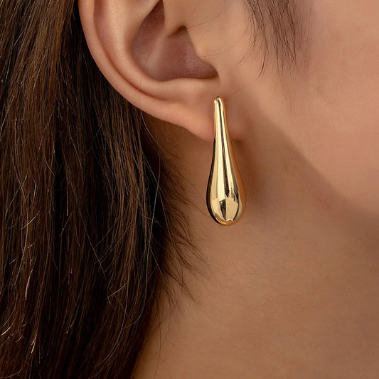 Elegant Water Droplet CCB Ear Studs Set – Lightweight & Stylish | Dariya Jewelry