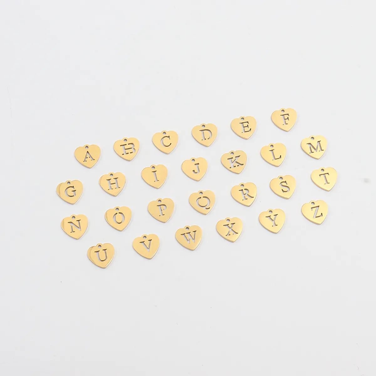 Gold Stainless Steel Heart Initial Necklace – Personalized Charm Style SKU: NDIY128 Brand: Dariya Jewelry