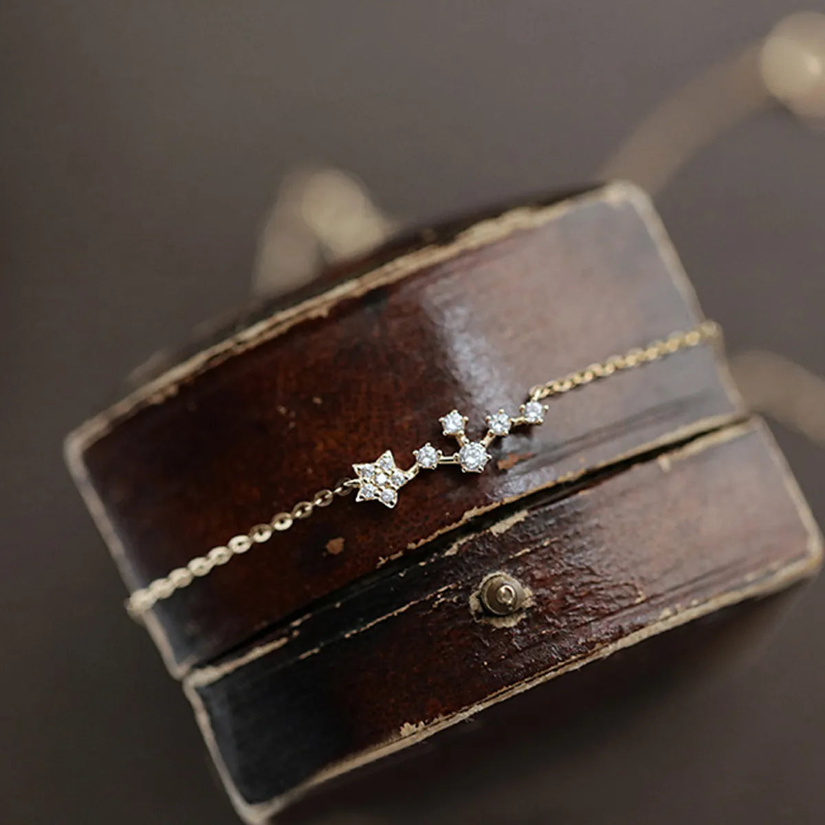 Sterling Silver 14K Gold Plated Simple Style Star Inlay Zircon Necklace – Dazzling Daily Wear Necklace for Women | SKU: NDIY97